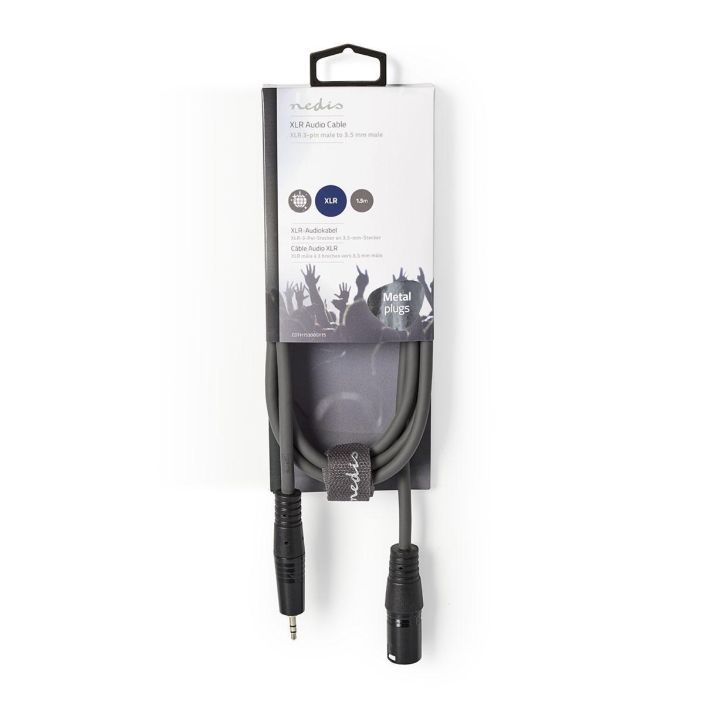 Nedis XLR-Audiokaapeli Uros – Uros, 3,5 mm 1,5M Kytke soittimia, mikrofoneja, vahvistimia ja DJ-laitteita toisiinsa talla