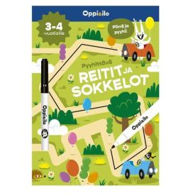 Oppi & Ilo Oppi&ilo Pyyhittävä Reitit ja sokkelot -puuhakirja