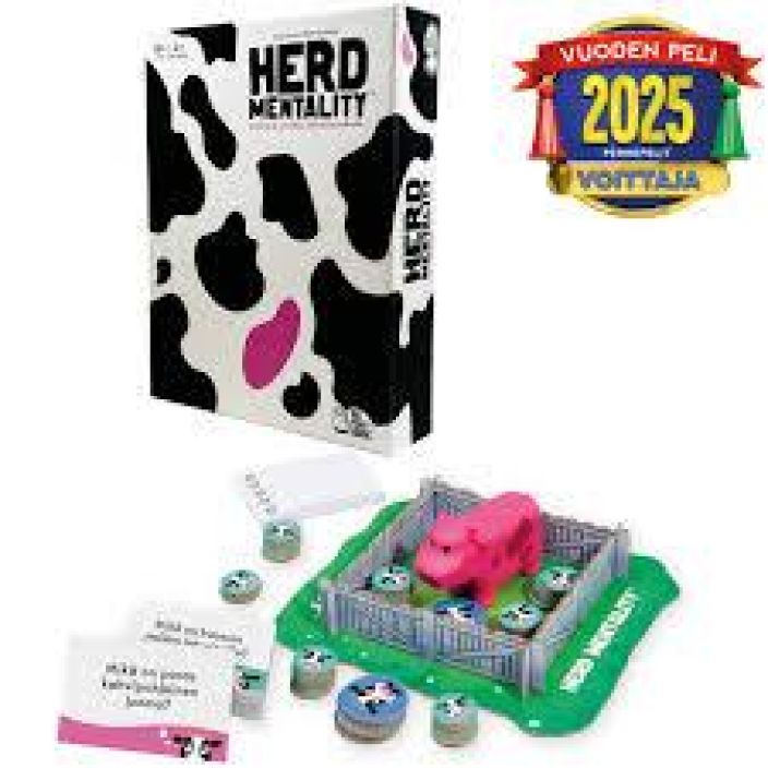 Herd Mentality peli - Vuoden perhepeli 2025 hulvattoman hauska partypeli pelattavaksi perheen ja ystavien kesken!