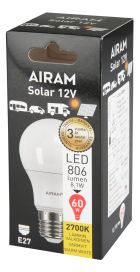 Airam Airam Led-Solar 12v E27 806lm