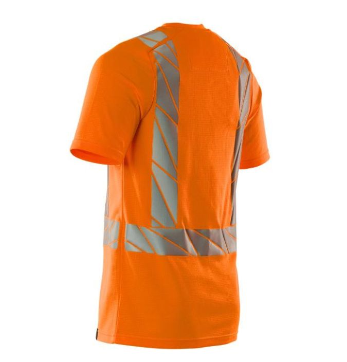 MASCOT miesten T-Paita ACCELERATE SAFE hi-vis oranssi Kankaan etupuoli on polyesteria, joka kestaa kulutusta ja sailyttaa