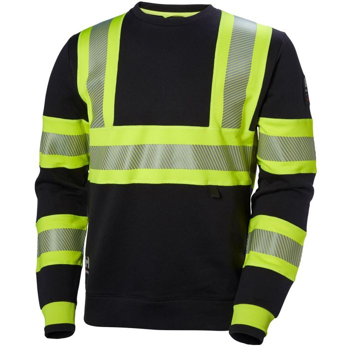 Helly Hansen Work Wear Icu Huomio Collegepaita kelt/musta Mukava ja turvallisuusstandardin mukainen. ICU Sweater-paidassa