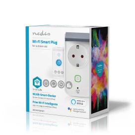 Nedis SmartLife Älypistorasia | Wi-Fi | IP44 | Energiankulutusmittari | 3680 W | Schuko / Tyyppi F (CEE 7/