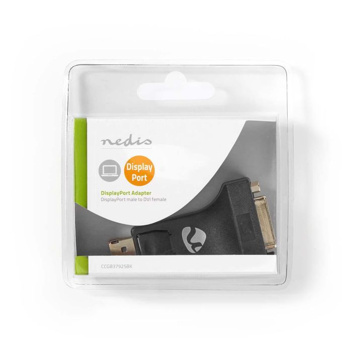 Nedis DisplayPort – DVI-I sovitin Tama sovitin sopii DVI-liitannan muuntamiseen DisplayPort-liitannaksi.