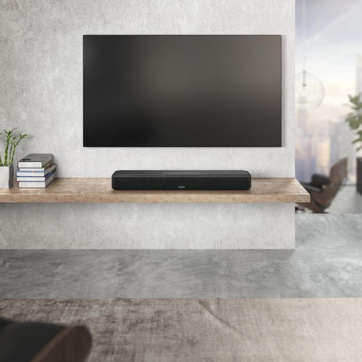 Denon Home SB550 Soundbar, Musta Voimakas Denon Home -aanenlaatu kompaktista soundbar-kaiuttimesta. Sopii erinomaisesti