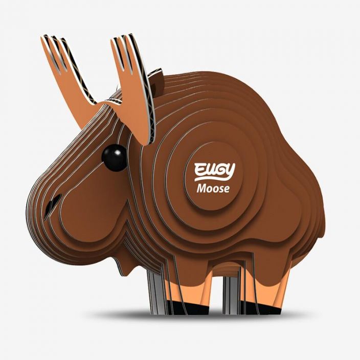 Eugy Eugy Moose 3D palapeli Eugy on elainaiheinen 3D palapeli, jossa kokoat suloisia 3D elaimia ymparistoystavallisesta,
