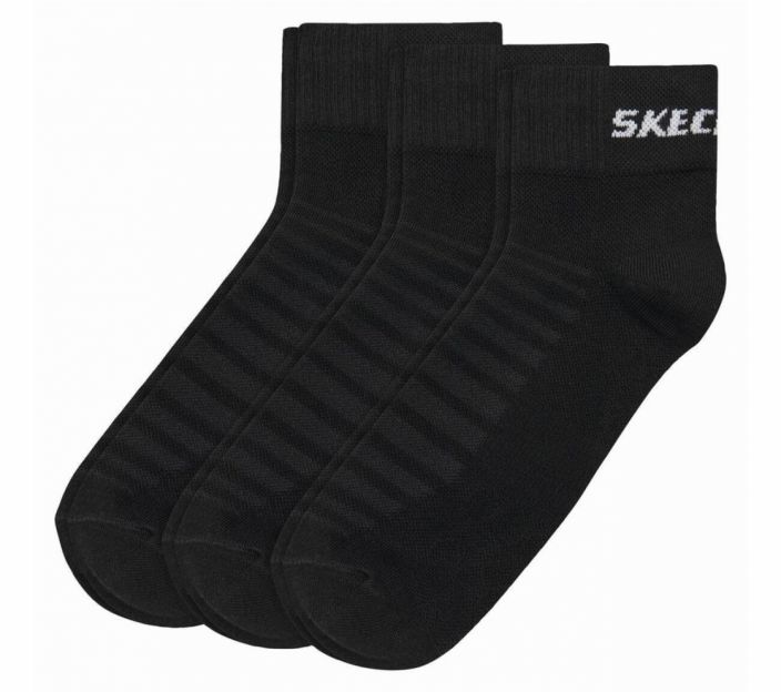 Skechers Basic Quarter sukat 3paria mustat Skechers Basic sukat 3 paria 79 prosenttia puuvillaa 18 prosenttia polyamidia 3