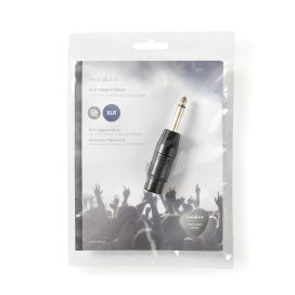 Nedis XLR-Sovitin, Mono Naaras – Uros, 6,35 mm  Musta