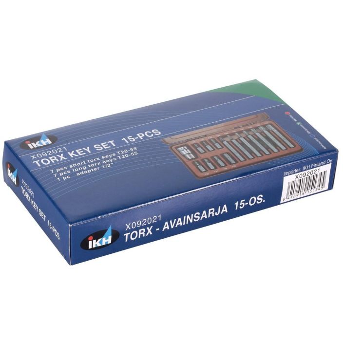 TORX KÄRKISARJA 1/2&quot; T20-T55 30/75MM 15-OS. tuotekuva 1