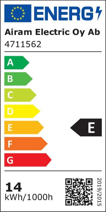 Airam LED E27 1560lm/4000k -Energialuokka: A+ -Varilampotila: 4000K -Kanta: E27 -Teho: 13W, 1560LM -Takuu 36kk