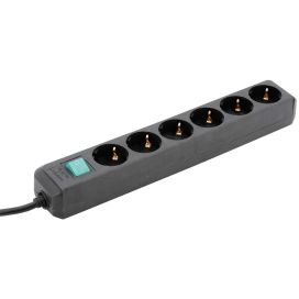 BRENNENSTUHL JATKOJOHTO 6-OS 1,5M MUSTA KYTKIMELLÄ