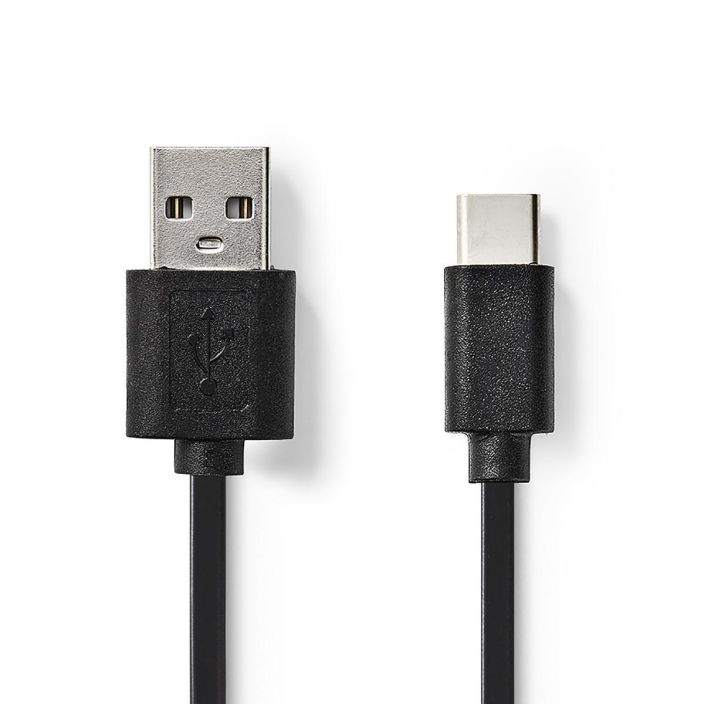 Nedis USB 2.0 -Kaapeli | Type-C, Uros - A, Uros | 1,0 m | Musta tuotekuva 2