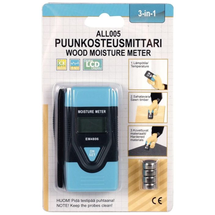 KOSTEUSMITTARI PUULLE 6-42% ALL005