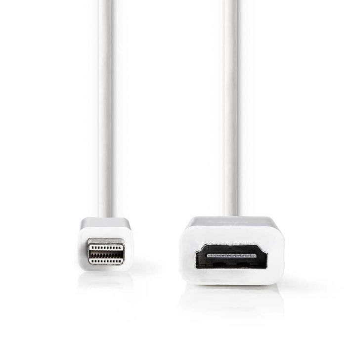 Nedis Mini-DisplayPort–HDMI-Kaapeli 0,2M Mini DisplayPort - HDMI Adapteri mahdollistaa sinun liittaa Mini DisplayPort laite