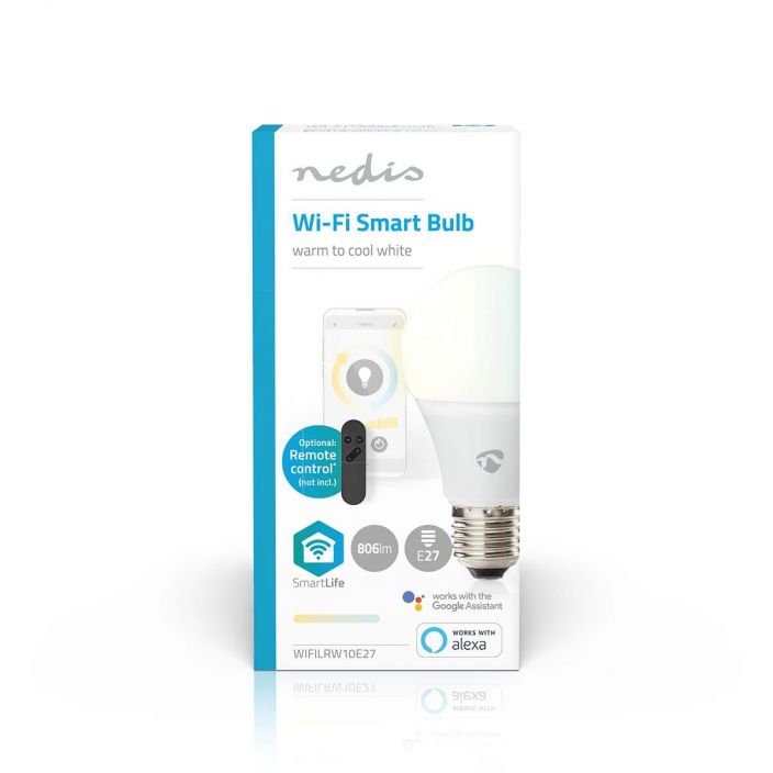 Nedis SmartLife LED Bulb | Wi-Fi | E27 | 806 lm | 9 W | Warm to Cool White | 2700 - 6500 K | Energialuokka: F | Android™ /