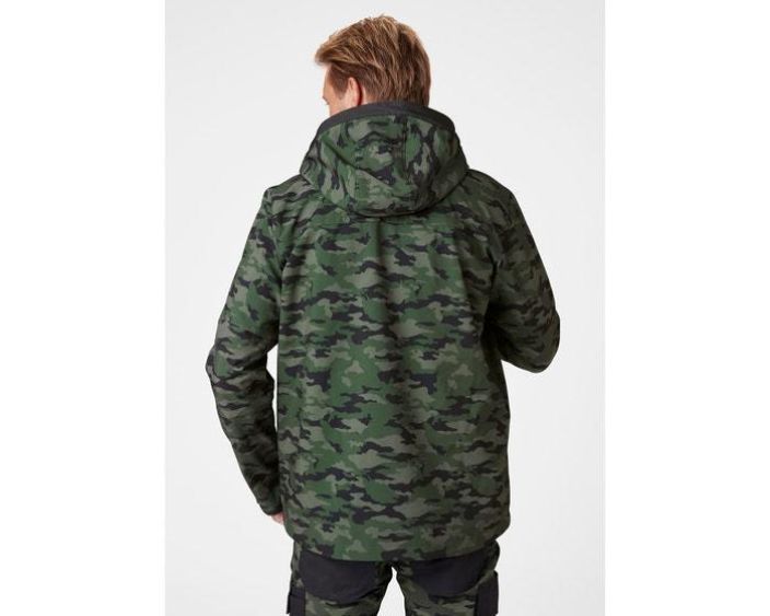 Helly Hansen Workwear softshell takki kensington camo hupulla Hupullinen Kensington -softshell-takki on erinomainen valinta