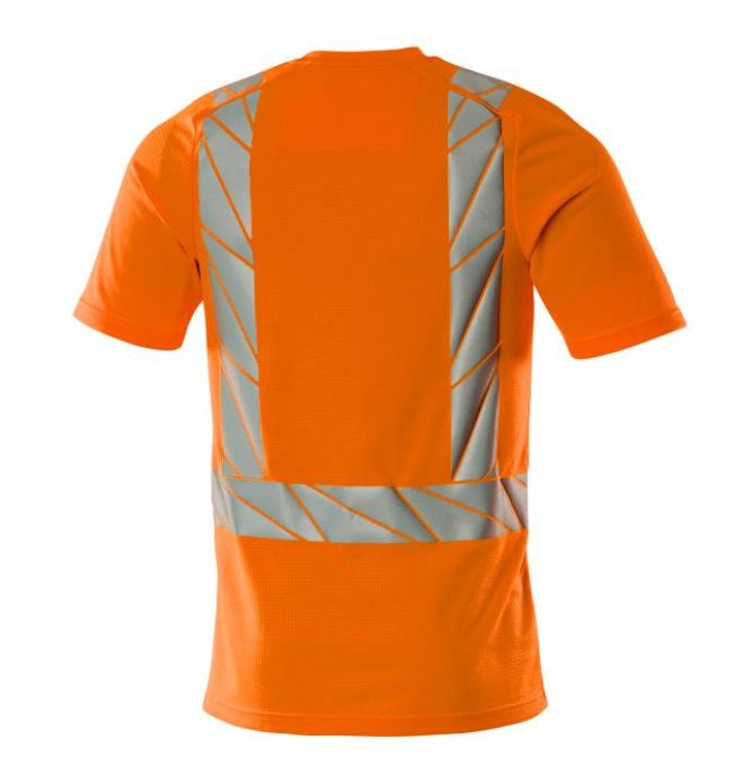 MASCOT miesten T-Paita ACCELERATE SAFE hi-vis oranssi Kankaan etupuoli on polyesteria, joka kestaa kulutusta ja sailyttaa