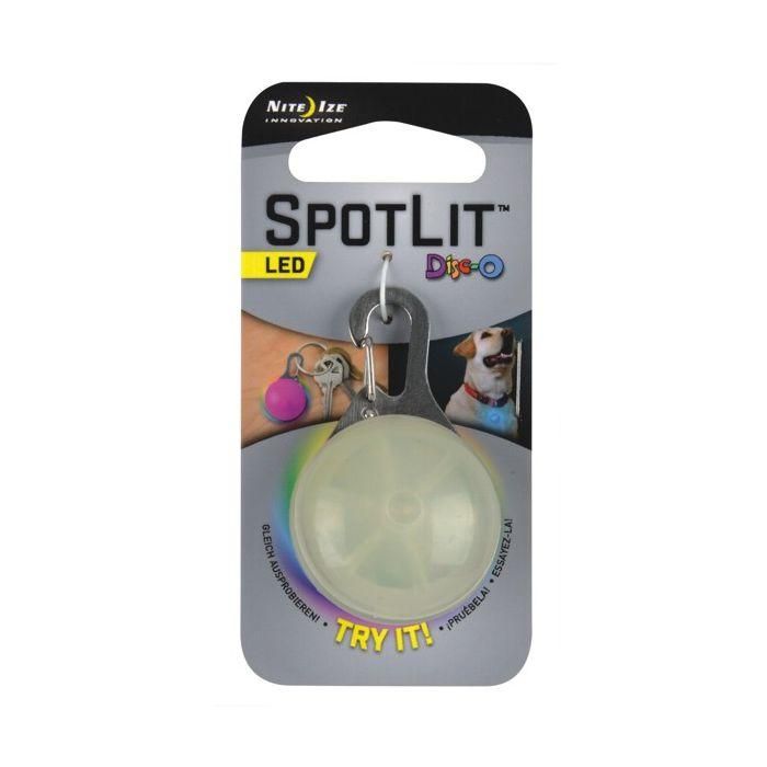 Nite Ize SpotLit LED -pantavalo, Disc-O Pienikokoinen, mutta valoteholtaan kirkas karabiinihakasella varustettu LED -valo,