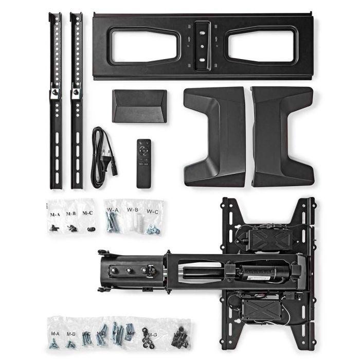 Nedis Moottoroitu TV-Seinateline 37-70 &quot; Kauko-ohjattu Teras Musta Nedis©-merkin taysin saadettava moottoroitu
