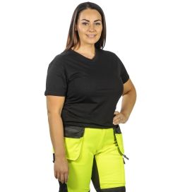 T-PAITA RILLA NAISTEN MUSTA V-AUKKO