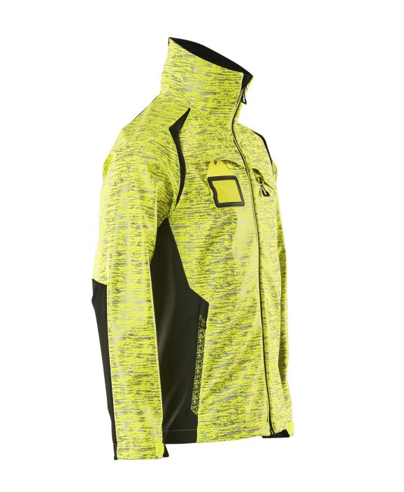 MASCOT miesten Softshell-takki ACCELERATE SAFE hi-vis keltainen/musta Hengittava, tuulenpitava ja vettahylkiva. Moderni,