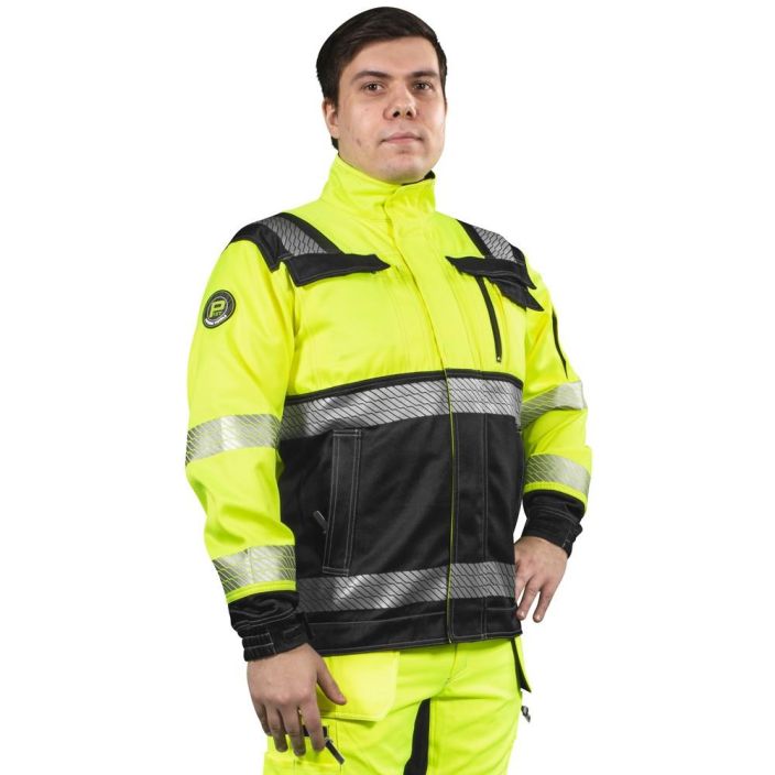 TAKKI GRANIITTI FL.KELT/MUSTA LK2 EN20471 tuotekuva 1