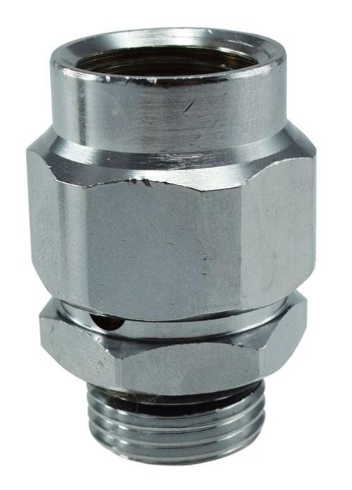Imusuoja 1/2&quot; sisakierre - 1/2&quot; ulkokierre kromattu