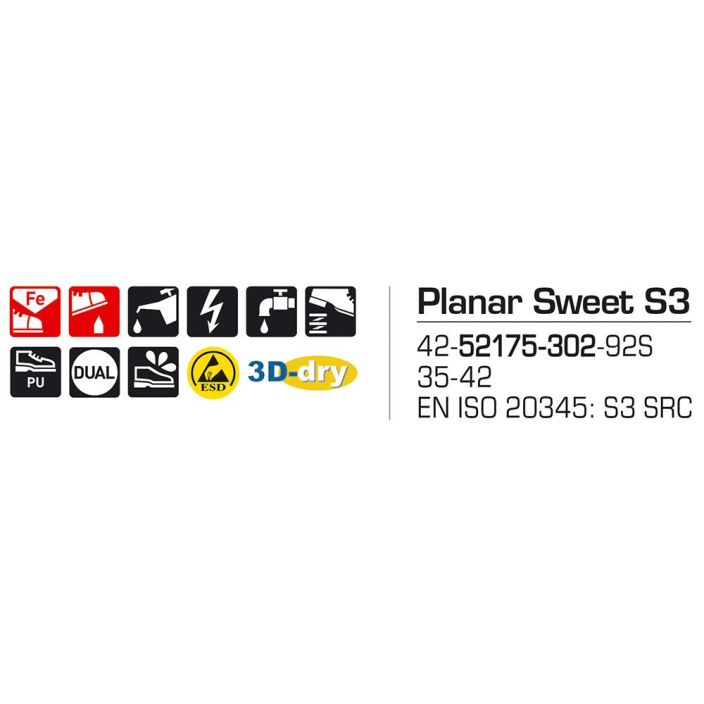 Sievi PLANAR SWEET S3 turvakengät tuotekuva 2