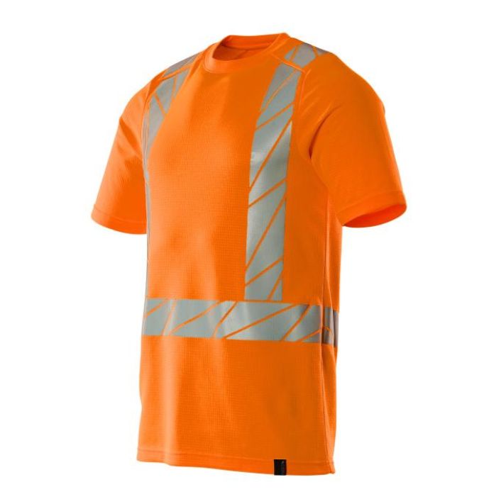 MASCOT miesten T-Paita ACCELERATE SAFE hi-vis oranssi Kankaan etupuoli on polyesteria, joka kestaa kulutusta ja sailyttaa