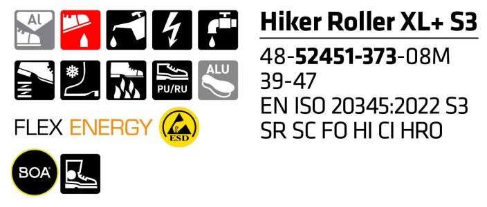 SIEVI TURVAJALKINE HIKER ROLLER XL+ S3 tuotekuva 3 SIEVI TURVAJALKINE HIKER ROLLER XL+ S3 tuotekuva 3