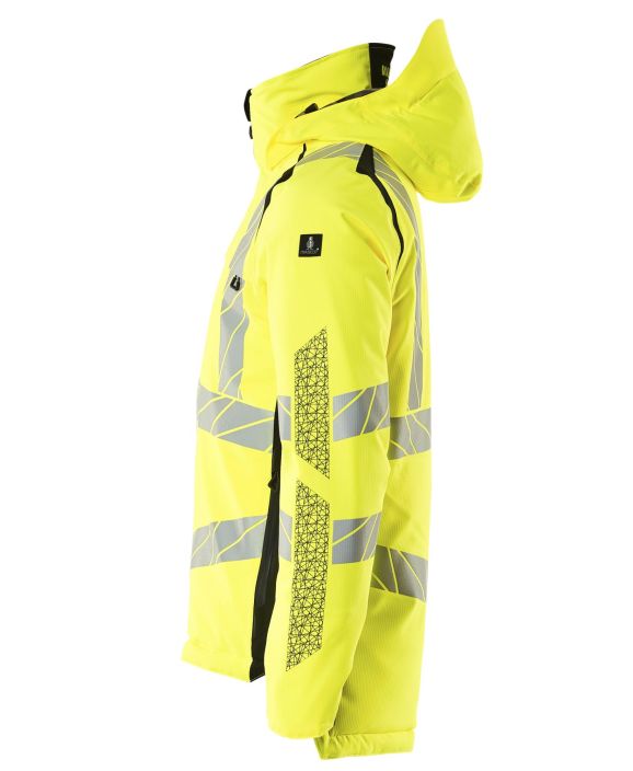 MASCOT miesten Talvitakki ACCELERATE SAFE hi-vis keltainen/musta Hengittava, tuulen- ja vedenpitava teipatuilla saumoilla.