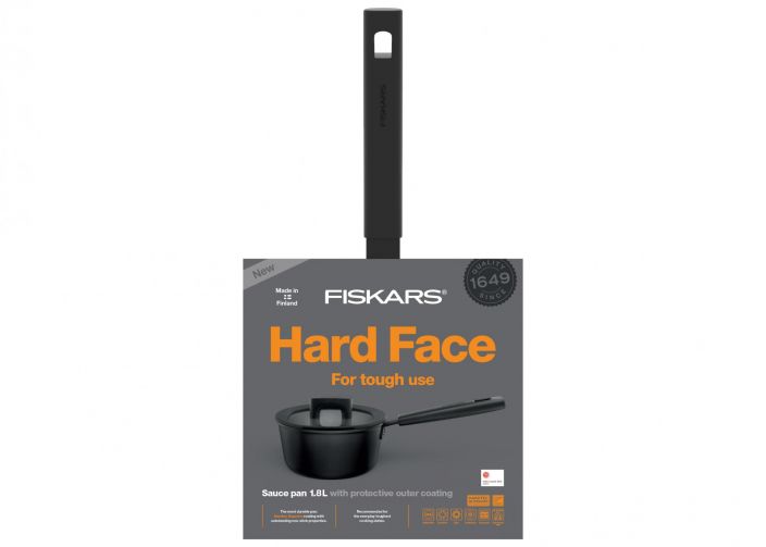 Fiskars Hard Face Kasari kannella 1,8 L/18 cm Fiskars Hard Face -sarja on suunniteltu vaativimpaankin arjen ruuanlaittoon.