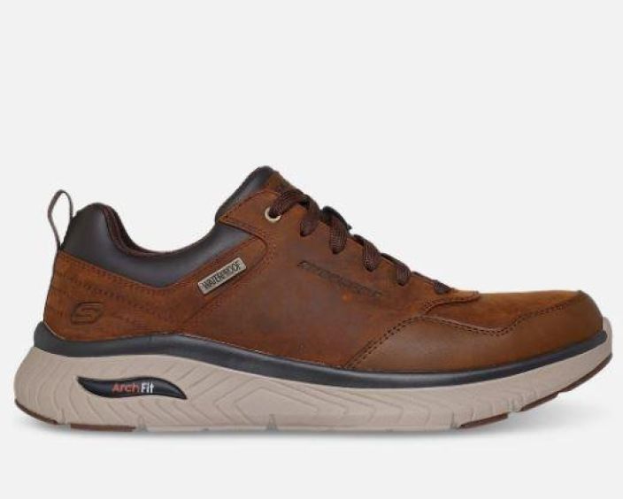 Skechers miesten Relaxed Fit: Arch Crosser - Ronaldo - Waterproof - Ruskea tuotekuva 1