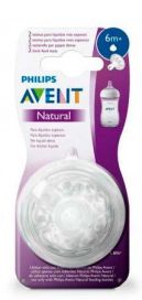 Philips AVENT Avent Natural V2 pullotutti 6kk+ Vellitutti, yksi iso reikä 2kpl, +6kk