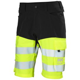 HELLY HANSEN SHORTSIT HI-VIS ALNA 4X CNCT FL.KEL/EBONY