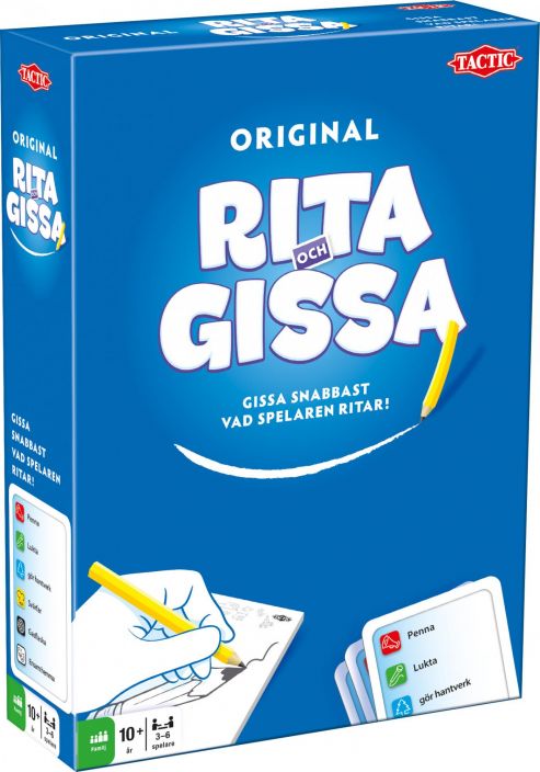 Rita &amp; Gissa (SWE) Ett roligt teckningsspel for hela familjen. En spelare ritar och de andra spelarna forsoker att gissa vad