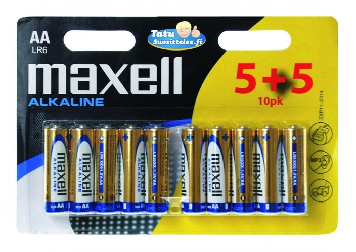Maxell AA-paristo 10-pack (5+5)