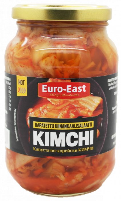 Euro-East Hapatettu kiinankaalisalaatti Kimchi 460g Kimchi on trendikas korealainen kaalisalaatti, joka valmistetaan