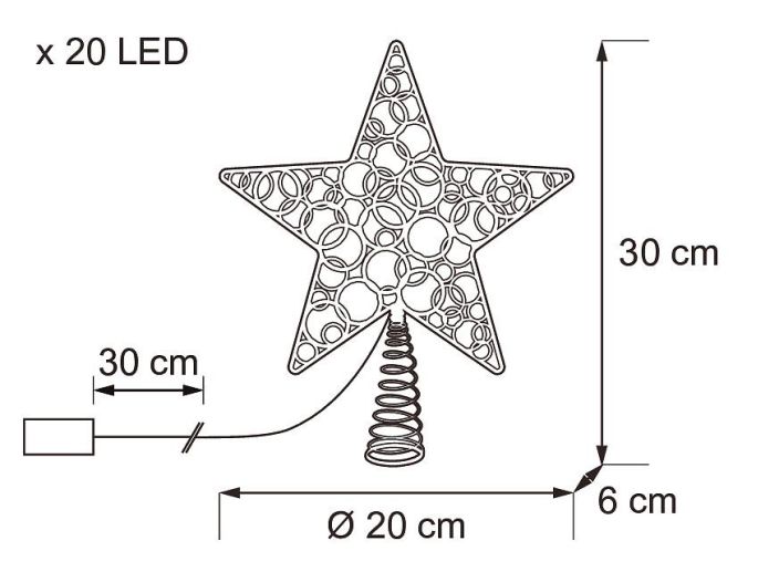 Airam Led Latvatahti Lucia 20cm Hopea