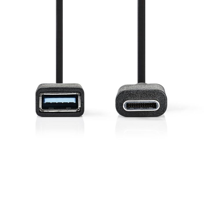 Nedis USB 3.0 -Kaapeli | Type-C, Uros - A, Naaras | 0,15 m | Musta tuotekuva 1