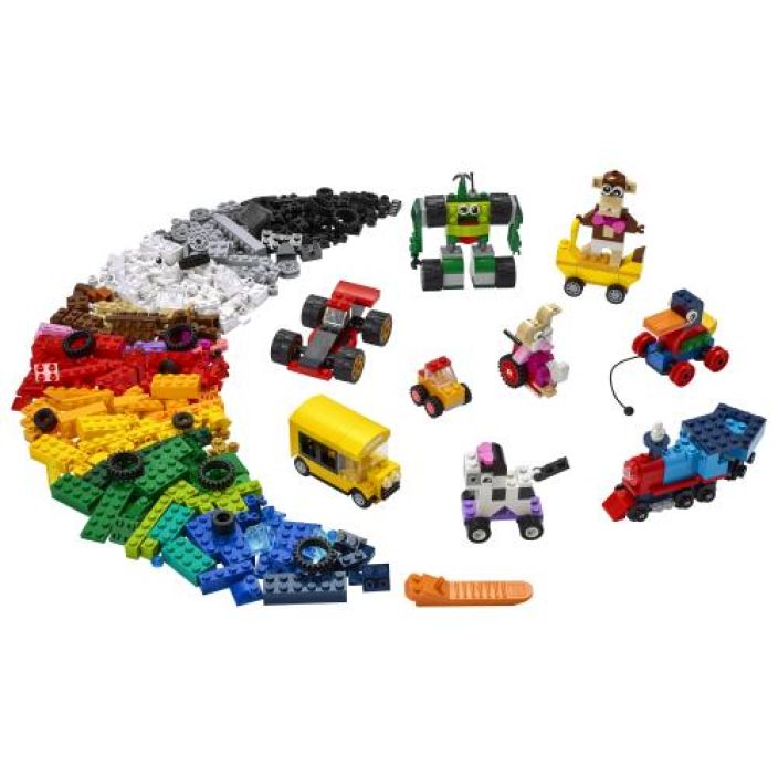 Lego Classic Palikat ja pyorat Legon mallinumero: 11014. Sisaltaa 653 osaa.