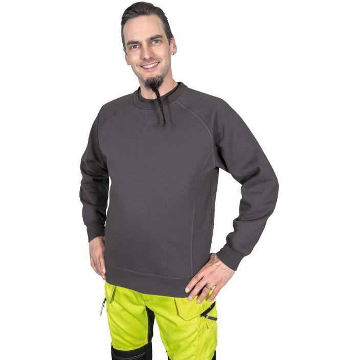 Patron COLLEGEPAITA BRONTSIITTI T.HARMAA - 65% puuvilla, 35% polyesteri, 360 g/m² - pyorea paantie
