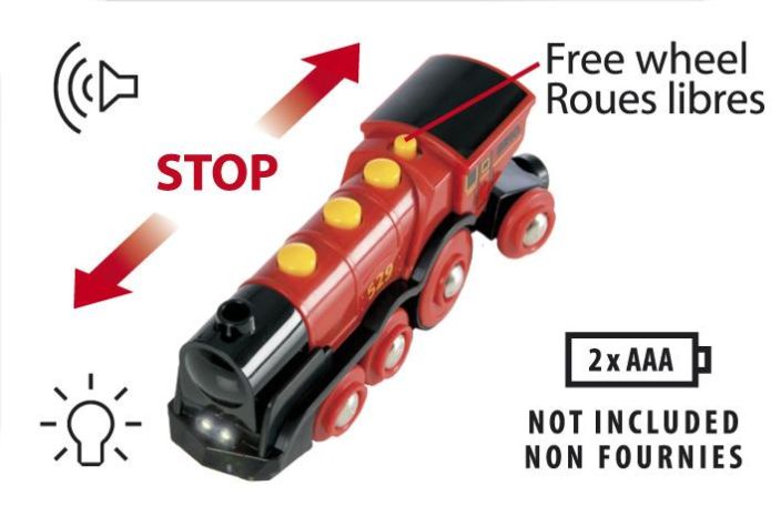Brio World Tehokas punainen paristoveturi tuotekuva 2