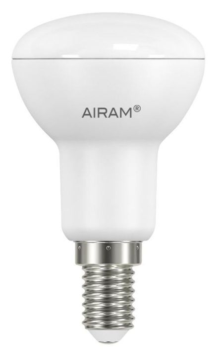 Airam LED-R50 lamppu E14 2700K 450lm/125cd -Energialuokka: A+ -Varilampotila: 2700K -Kanta: E14/R50 -Teho: 6W, 450LM/125cd