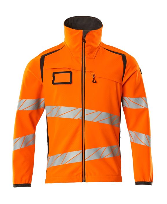 MASCOT miesten Softshell-takki ACCELERATE SAFE hi-vis oranssi/tumma antrasiitti Hengittava, tuulenpitava ja vettahylkiva.