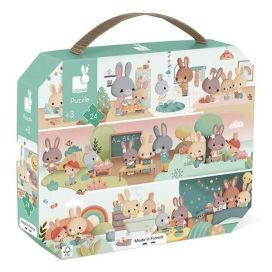 Janod Pupujen päivä palapelisalkku 24 palaa