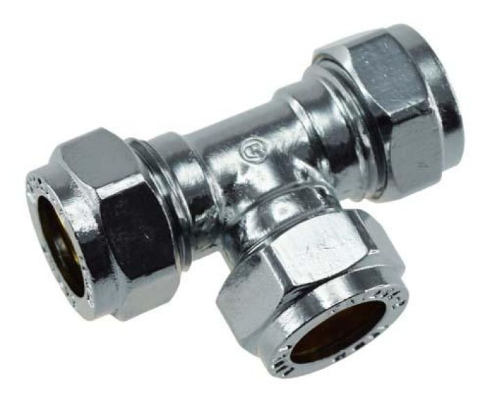 Puserrusliitin T 12 krom STF