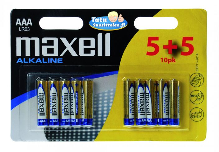 Maxell AAA-paristo 10-pack (5+5)