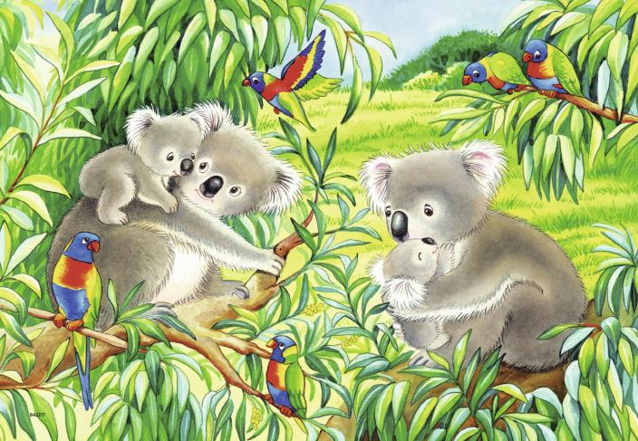 Ravensburger Sweet koalas and pandas Ravensburgerin lasten palapelien avulla on hauskaa opetella tunnistamista, loogista