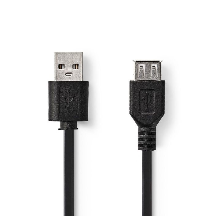 Nedis USB 2.0 -Kaapeli | A, Uros - A, Naaras | 3,0 m | Musta tuotekuva 1